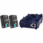 IDX EC-95/2 (EC952) 2x ENDURA CUE-D95 Li-Ion V-Mount Batteries and 1x VL-2Plus Charger with AC Adaptor (60W) IDX EC-95/2 (EC952) 2x ENDURA CUE-D95 Li-Ion V-Mount Batteries and 1x VL-2Plus Charger with AC Adaptor (60W)